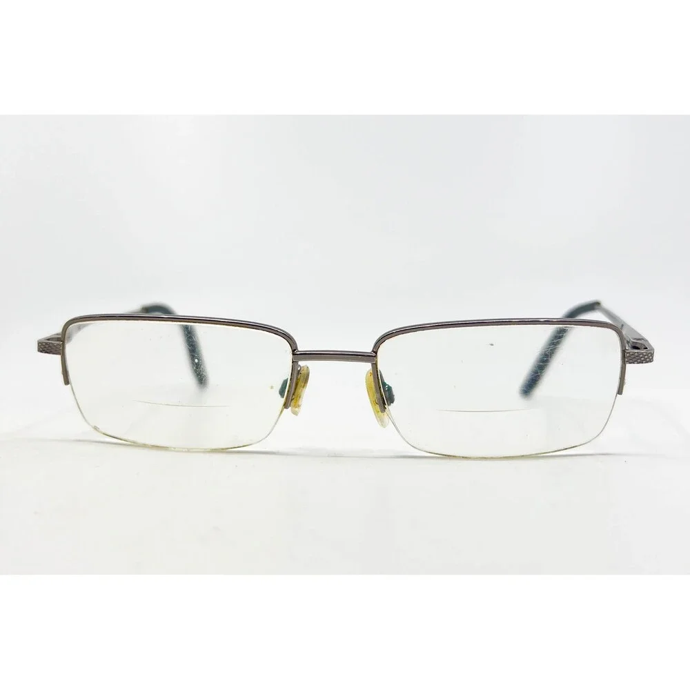 Kenneth Cole Reaction Eyeglasses Mens Brown Semi Rimless Rectangular 54-18-140